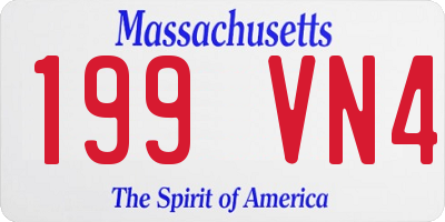 MA license plate 199VN4