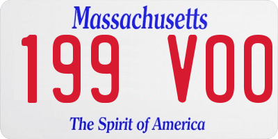 MA license plate 199VO0
