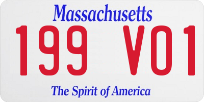 MA license plate 199VO1