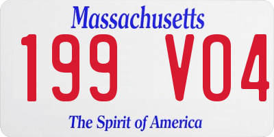 MA license plate 199VO4
