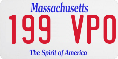 MA license plate 199VP0