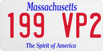 MA license plate 199VP2
