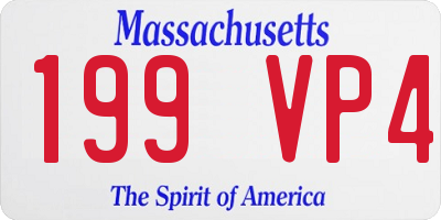 MA license plate 199VP4