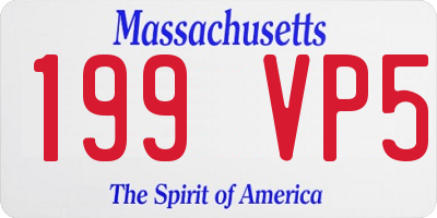 MA license plate 199VP5