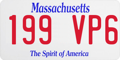 MA license plate 199VP6