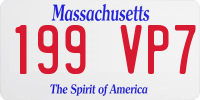 MA license plate 199VP7