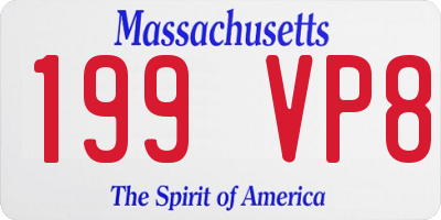 MA license plate 199VP8