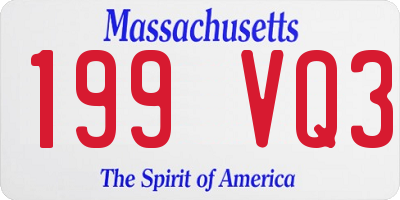 MA license plate 199VQ3