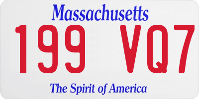 MA license plate 199VQ7