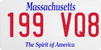 MA license plate 199VQ8