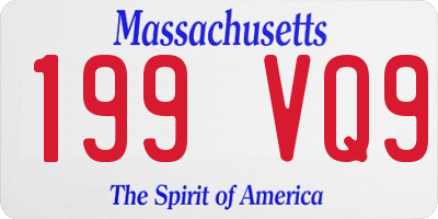 MA license plate 199VQ9