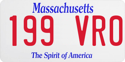 MA license plate 199VR0
