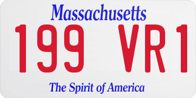 MA license plate 199VR1