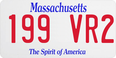 MA license plate 199VR2