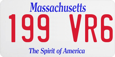 MA license plate 199VR6