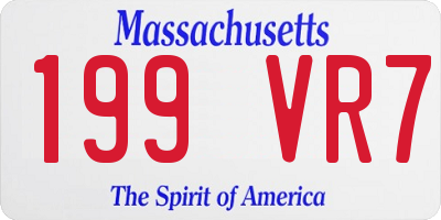 MA license plate 199VR7