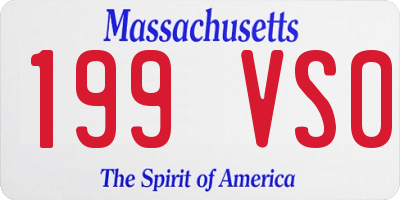 MA license plate 199VS0