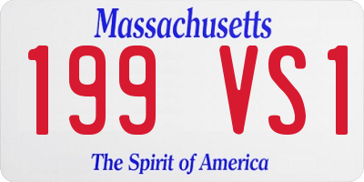 MA license plate 199VS1