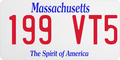 MA license plate 199VT5