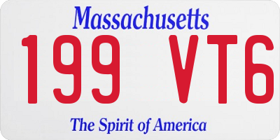 MA license plate 199VT6