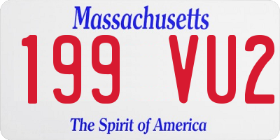 MA license plate 199VU2