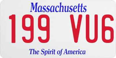 MA license plate 199VU6