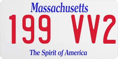 MA license plate 199VV2