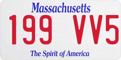 MA license plate 199VV5