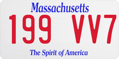 MA license plate 199VV7