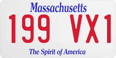 MA license plate 199VX1
