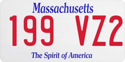 MA license plate 199VZ2