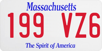 MA license plate 199VZ6