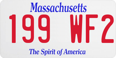 MA license plate 199WF2