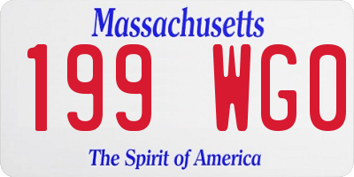MA license plate 199WG0