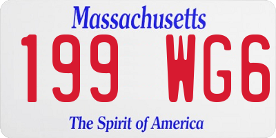 MA license plate 199WG6