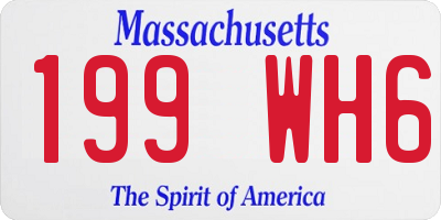 MA license plate 199WH6