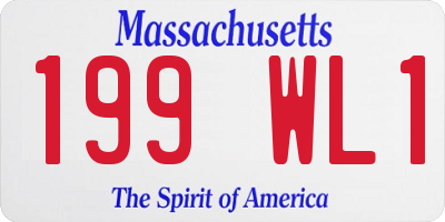 MA license plate 199WL1