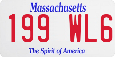 MA license plate 199WL6