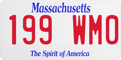 MA license plate 199WM0