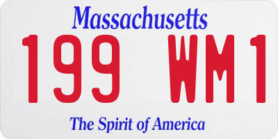 MA license plate 199WM1