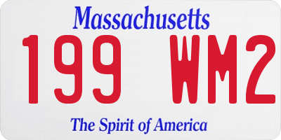 MA license plate 199WM2
