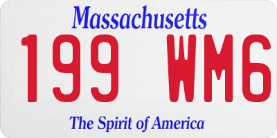 MA license plate 199WM6