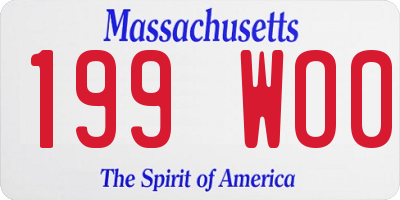 MA license plate 199WO0