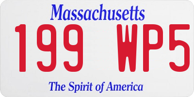 MA license plate 199WP5