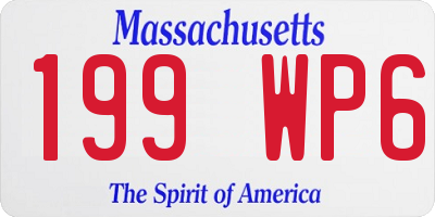 MA license plate 199WP6