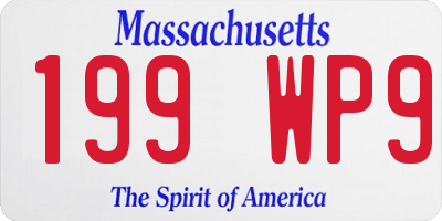 MA license plate 199WP9