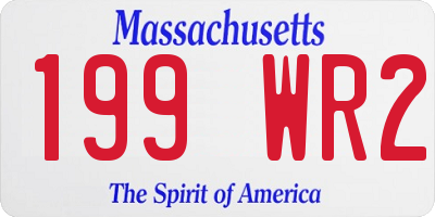 MA license plate 199WR2