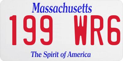 MA license plate 199WR6