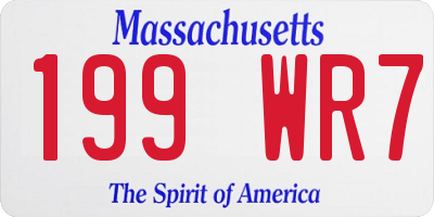 MA license plate 199WR7