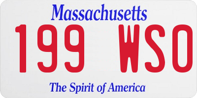 MA license plate 199WS0